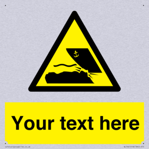 Custom Warning submerged objects in watercraft areas